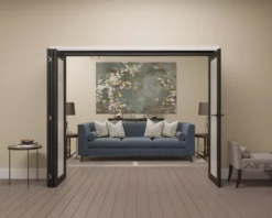 WoodDepot Shop -WoodDepot Shop 1 lite frosted fully glazed contemporary black pine internal bi fold door set h 2060mm w 2831mm5056118701600 02i bq