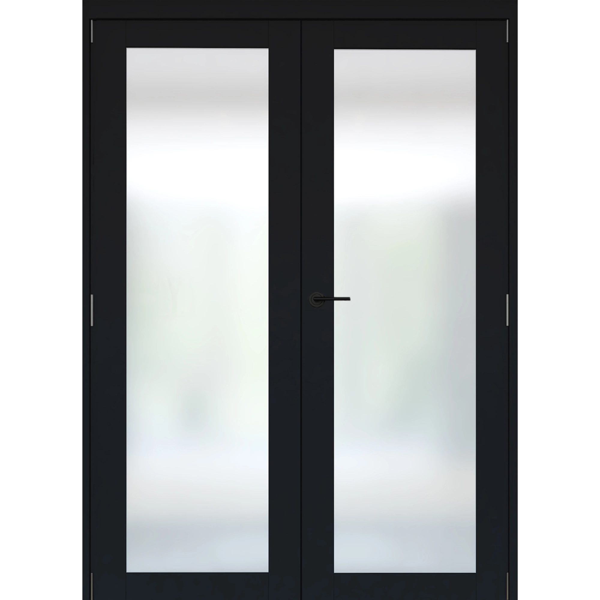 1 Lite Frosted Fully Glazed Timber Black Internal French Door Set 2017mm X 133mm X 1445mm 3 1 Lite Frosted Fully Glazed Timber Black Internal French Door Set 2017mm X 133mm X 1445mm