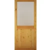 2 Panel Glazed Pine Veneer External Back Door, (H)1981mm (W)838mm