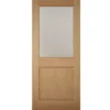 2 Panel Glazed White Oak Veneer External Back Door, (H)2032mm (W)813mm