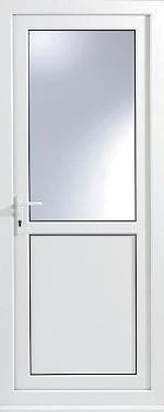 2 Panel Glazed White Right-hand External Back Door Set, (H)2055mm (W)920mm