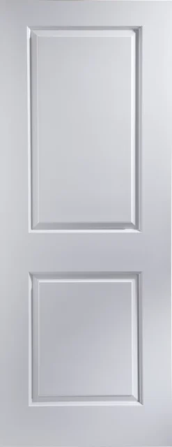 2 Panel White Internal Door, (H)2040mm (W)826mm (T)40mm