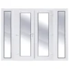 2 X 300mm Sidelights Clear Glazed White UPVC External French Door Set, (H)2090mm (W)2390mm -WoodDepot Shop 2 x 300mm sidelights clear glazed white upvc external french door set h 2090mm w 2390mm5056118701754 02c