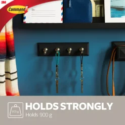 3M Command Modern Medium Single Slate Key Rail (Holds)0.9kg -WoodDepot Shop 3m command modern medium single slate key rail holds 0 9kg0051141975702 02i