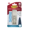 3M Command Modern Nickel Effect Large Single Bath Hook (Holds)2.2kg -WoodDepot Shop 3m command modern nickel effect large single bath hook holds 2 2kg0051131995970 01c