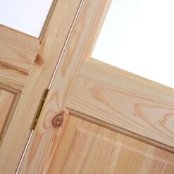 4 Panel 2 Lite Frosted Glazed Knotty Pine Internal Bi-fold Door Set, (H)2005mm (W)815mm -WoodDepot Shop 4 panel 2 lite frosted glazed knotty pine internal bi fold door set h 2005mm w 815mm3663602691617 37c bq