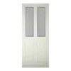 4 Panel Frosted Glazed White External Front Door, (H)1981mm (W)762mm