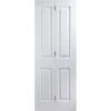 4 Panel Primed White Internal Bi-fold Door Set, (H)1950mm (W)674mm -WoodDepot Shop 4 panel primed white internal bi fold door set h 1950mm w 674mm5397007097344 01bq