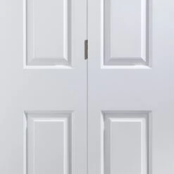 4 Panel Primed White Internal Bi-fold Door Set, (H)1950mm (W)750mm -WoodDepot Shop 4 panel primed white internal bi fold door set h 1950mm w 750mm5397007097320 02bq