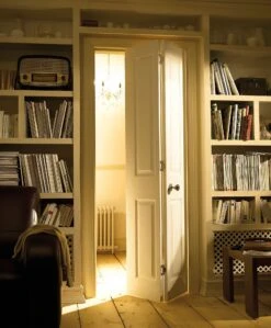 4 Panel Primed White Woodgrain Effect Internal Bi-fold Door Set, (H)1950mm (W)595mm -WoodDepot Shop 4 panel primed white woodgrain effect internal bi fold door set h 1950mm w 595mm03847879 04bq