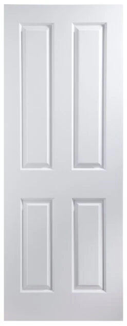 4 Panel Smooth White Internal Door, (H)1981mm (W)686mm (T)35mm