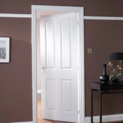 4 Panel Smooth White Internal Door, (H)1981mm (W)762mm (T)35mm -WoodDepot Shop 4 panel smooth white internal door h 1981mm w 762mm t 35mm03673027 04bq
