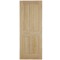 4 Panel Unglazed Internal Fire Door, (H)1981mm (W)686mm (T)44mm