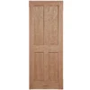4 Panel Unglazed Oak Veneer Internal Fire Door, (H)1981mm (W)686mm (T)35mm