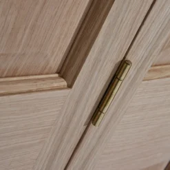 4 Panel Unglazed Veneered White Oak Effect Timber Oak Veneer LH & RH Internal Bi-fold Door Set, (H)1945mm (W)753mm -WoodDepot Shop 4 panel unglazed veneered white oak effect timber oak veneer lh rh internal bi fold door set h 1945mm w 753mm5059340236162 04i bq