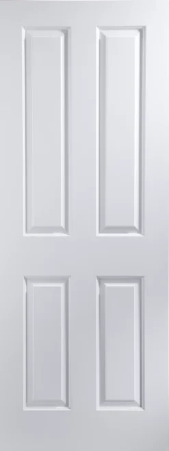 4 Panel White Internal Door, (H)2040mm (W)826mm (T)40mm