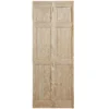 6 Panel Clear Pine Internal Bi-fold Door Set, (H)1946mm (W)675mm -WoodDepot Shop 6 panel clear pine internal bi fold door set h 1946mm w 675mm5397007100624 01bq