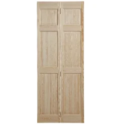 6 Panel Clear Pine Internal Bi-fold Door Set, (H)1950mm (W)750mm