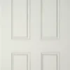 6 Panel Frosted Glazed White External Front Door, (H)2032mm (W)813mm