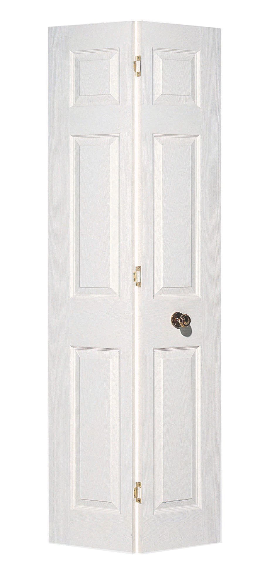 6 Panel Primed White Woodgrain Effect Internal Bi-fold Door Set, (H)1950mm (W)750mm 4 6 Panel Primed White Woodgrain Effect Internal Bi-fold Door Set, (H)1950mm (W)750mm - Image 2