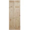 6 Panel Unglazed Knotty Pine Internal Bi-fold Door Set, (H)1950mm (W)750mm -WoodDepot Shop 6 panel unglazed knotty pine internal bi fold door set h 1950mm w 750mm3663602691648 02c bq
