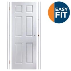 6 Panel Unglazed White Adjustable Internal Door & Frame Set, (H)1988mm-1996mm (W)683mm-695mm, (H)1996mm (W)686mm -WoodDepot Shop 6 panel unglazed white adjustable internal door frame set h 1988mm 1996mm w 683mm 695mm h 1996mm w 686mm5397007203455 18bq