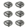 Aluminium Pewter Effect Round Swirl Furniture Knob, Pack Of 6 -WoodDepot Shop aluminium pewter effect round swirl furniture knob pack of 605166732 02c