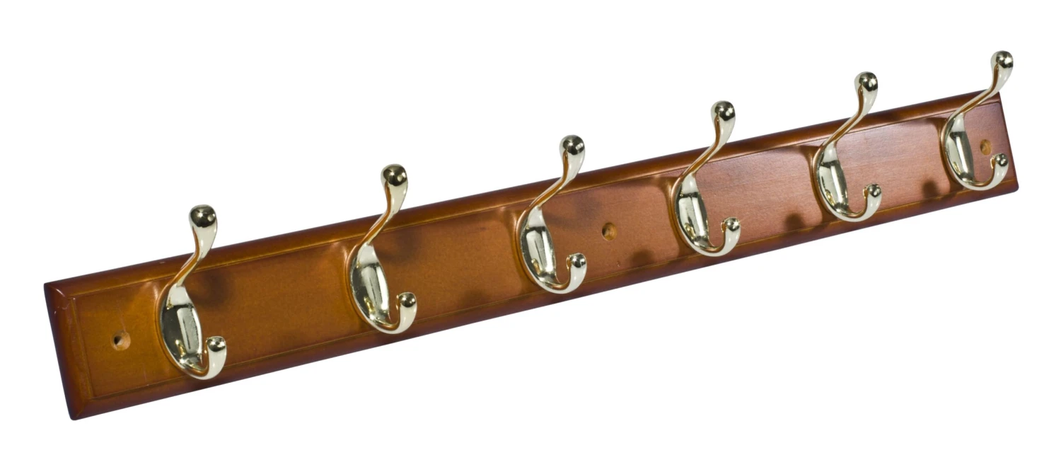 Antique Brass Effect 6 Hook Rail, (L)685mm (H)15mm 4 Antique Brass Effect 6 Hook Rail, (L)685mm (H)15mm - Image 2