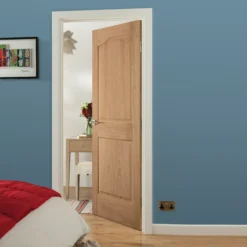 Arched 2 Panel Unglazed Oak Veneer Internal Door, (H)1981mm (W)610mm (T)35mm -WoodDepot Shop arched 2 panel unglazed oak veneer internal door h 1981mm w 610mm t 35mm5397007095562 01i bq