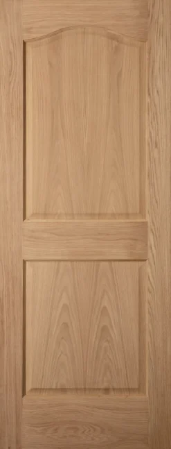 Arched 2 Panel Unglazed Oak Veneer Internal Door, (H)1981mm (W)610mm (T)35mm