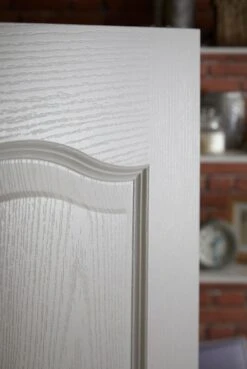 Arched 2 Panel Unglazed White Woodgrain Effect Internal Door, (H)1981mm (W)762mm (T)35mm -WoodDepot Shop arched 2 panel unglazed white woodgrain effect internal door h 1981mm w 762mm t 35mm03163993 07bq