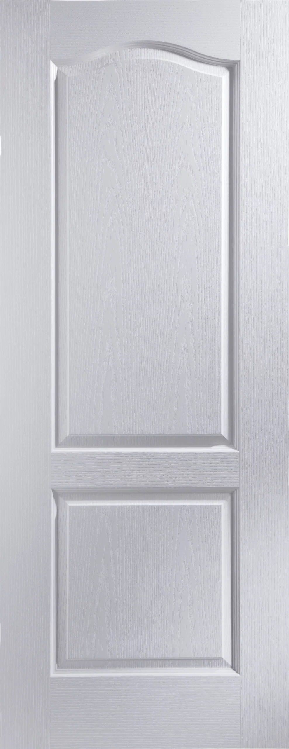 Arched 2 Panel Unglazed White Woodgrain Effect Internal Door, (H)1981mm (W)838mm (T)35mm 3 Arched 2 Panel Unglazed White Woodgrain Effect Internal Door, (H)1981mm (W)838mm (T)35mm