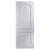 Arched 2 Panel Unglazed White Woodgrain Effect Internal Fire Door, (H)1981mm (W)838mm (T)35mm -WoodDepot Shop arched 2 panel unglazed white woodgrain effect internal fire door h 1981mm w 838mm t 35mm5397007098600 02c