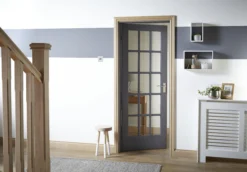 B&Q 10 Lite Glazed Oak Veneer Internal Door, (H)1981mm (W)762mm (T)35mm -WoodDepot Shop b q 10 lite glazed oak veneer internal door h 1981mm w 762mm t 35mm5397007096101 06bq