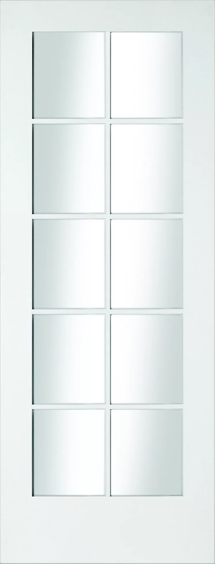 B&Q 10 Lite Glazed White Internal Door, (H)1981mm (W)610mm (T)35mm 3 B&Q 10 Lite Glazed White Internal Door, (H)1981mm (W)610mm (T)35mm