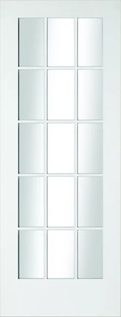 B&Q 15 Lite Glazed White Internal Door, (H)1981mm (W)762mm (T)35mm