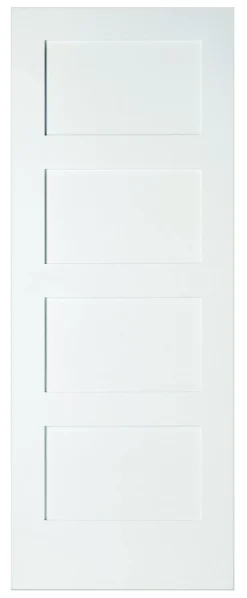 B&Q 4 Panel Shaker White Internal Door, (H)1981mm (W)686mm (T)35mm