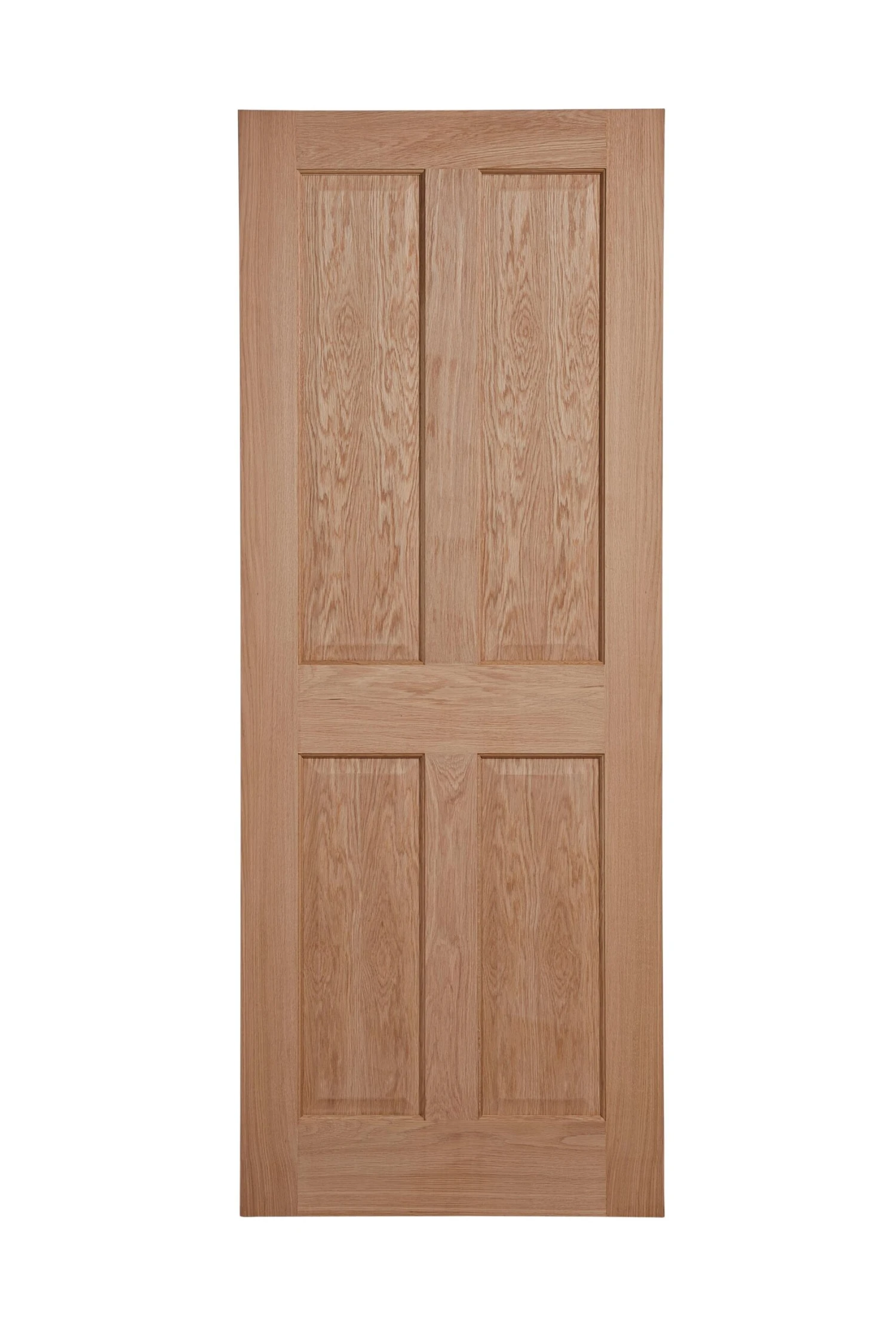 B&Q 4 Panel Unglazed Veneered Oak Veneer Internal Door, (H)1981mm (W)686mm (T)35mm 3 B&Q 4 Panel Unglazed Veneered Oak Veneer Internal Door, (H)1981mm (W)686mm (T)35mm