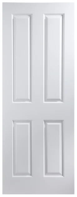 B&Q 4 Panel White Internal Door, (H)1981mm (W)838mm (T)35mm