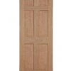 B&Q 6 Panel Unglazed Veneered Oak Veneer Internal Door, (H)1981mm (W)762mm (T)35mm
