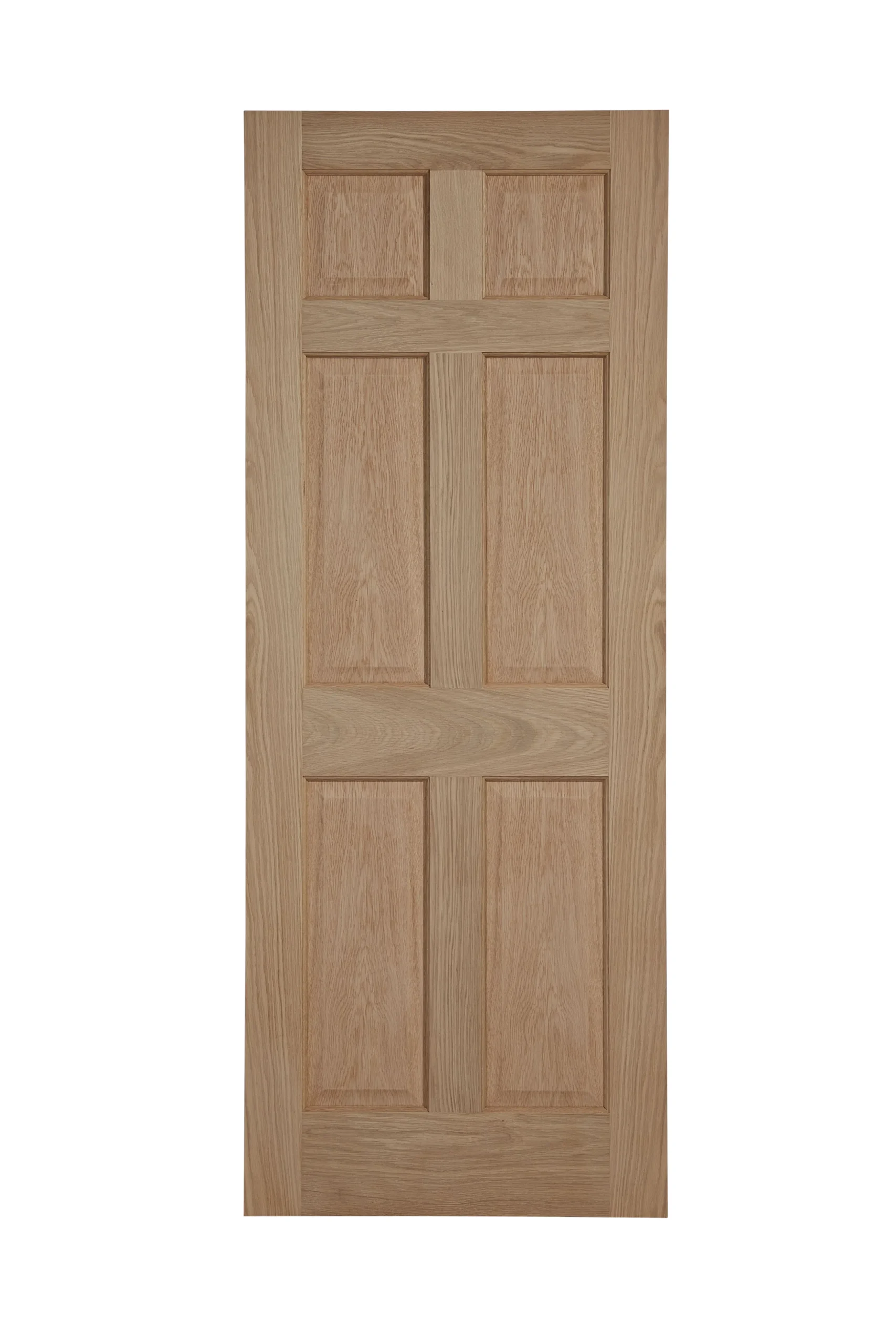 B&Q 6 Panel Unglazed Veneered Oak Veneer Internal Door, (H)1981mm (W)838mm (T)35mm 3 B&Q 6 Panel Unglazed Veneered Oak Veneer Internal Door, (H)1981mm (W)838mm (T)35mm