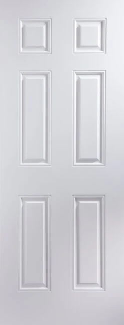 B&Q 6 Panel White Internal Door, (H)1981mm (W)762mm (T)35mm