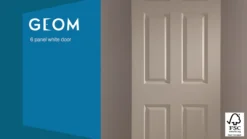 B&Q 6 Panel White Woodgrain Effect Internal Door, (H)2040mm (W)826mm (T)40mm -WoodDepot Shop b q 6 panel white woodgrain effect internal door h 2040mm w 826mm t 40mm03163450 lcl en