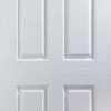 B&Q 6 Panel White Woodgrain Effect Internal Door, (H)2040mm (W)826mm (T)40mm