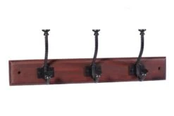 B&Q Brown Antique Effect Pine & Zinc Alloy Triple Hook (Holds)4kg