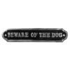 Beware Of The Dog Aluminium Safety Sign, (H)50mm (W)240mm