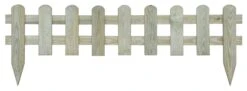 Blooma Tsugaru Pressure Treated Wooden Picket Fence (W)1.1m (H)0.25m, Pack Of 3