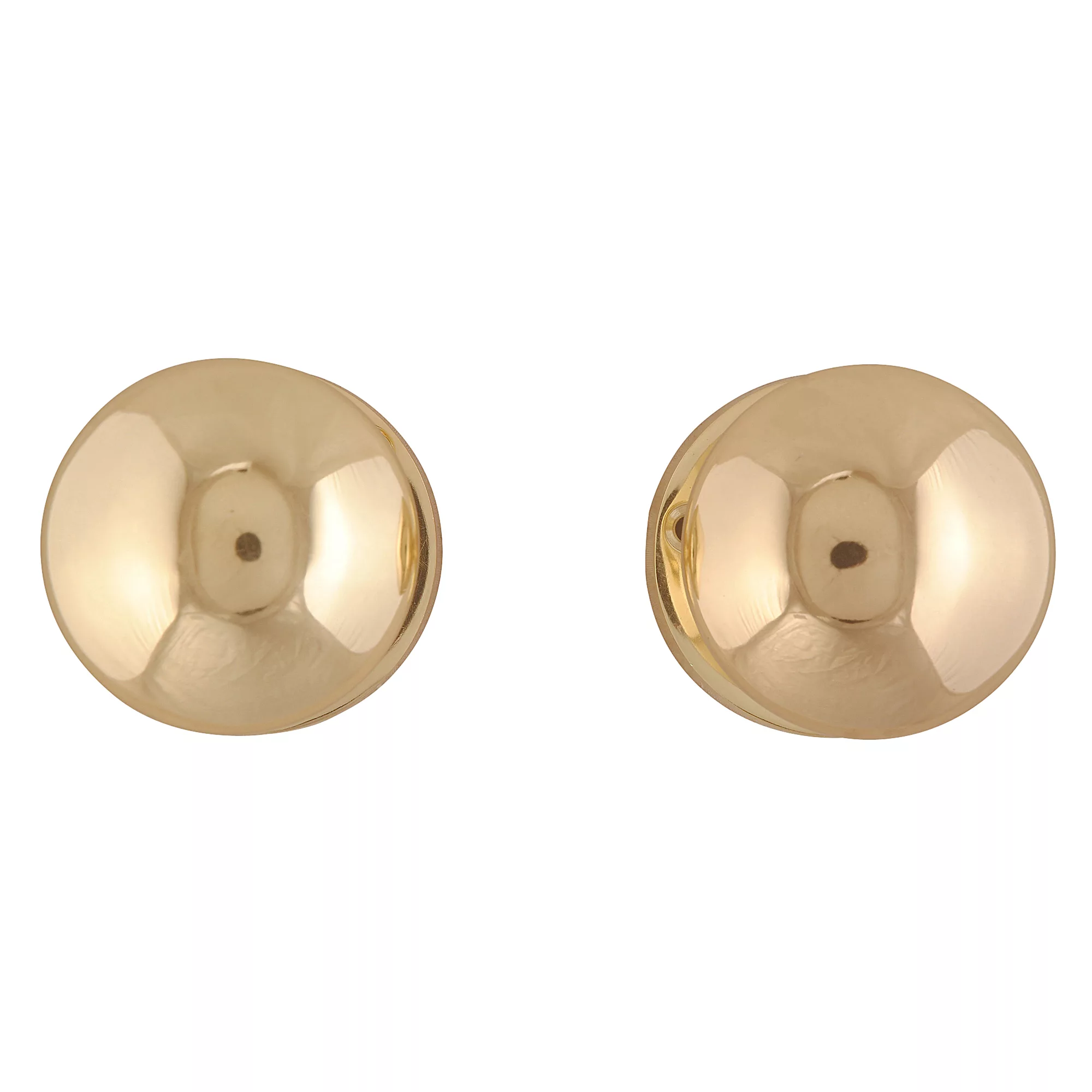Brass Effect Zamac Round Door Knob (Dia)53mm, Pair 4 Brass Effect Zamac Round Door Knob (Dia)53mm, Pair - Image 2