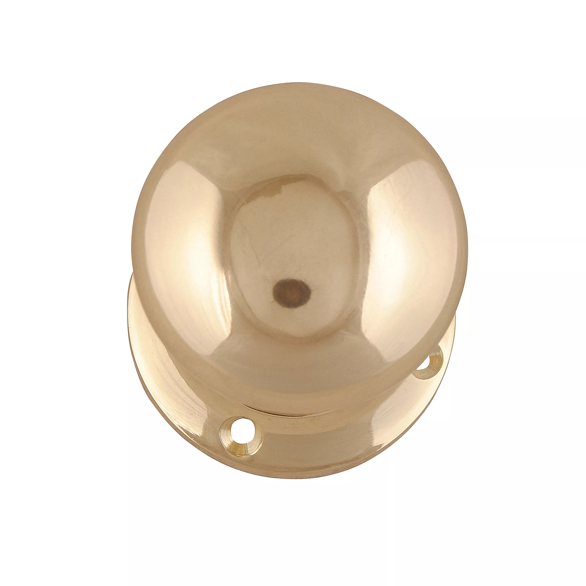 Brass Effect Zamac Round Door Knob (Dia)54mm, Pair 4 Brass Effect Zamac Round Door Knob (Dia)54mm, Pair - Image 2