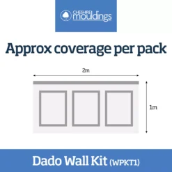 Cheshire Mouldings Pine Dado Wall Panelling Kit (H)2000mm (W)45mm (T)9mm -WoodDepot Shop cheshire mouldings pine dado wall panelling kit h 2000mm w 45mm t 9mm5055170395512 01t